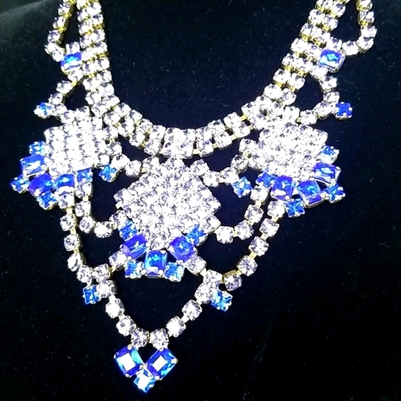 Repurposed Vintage Czech Glass Crystal Necklace - Picture 6 of 16